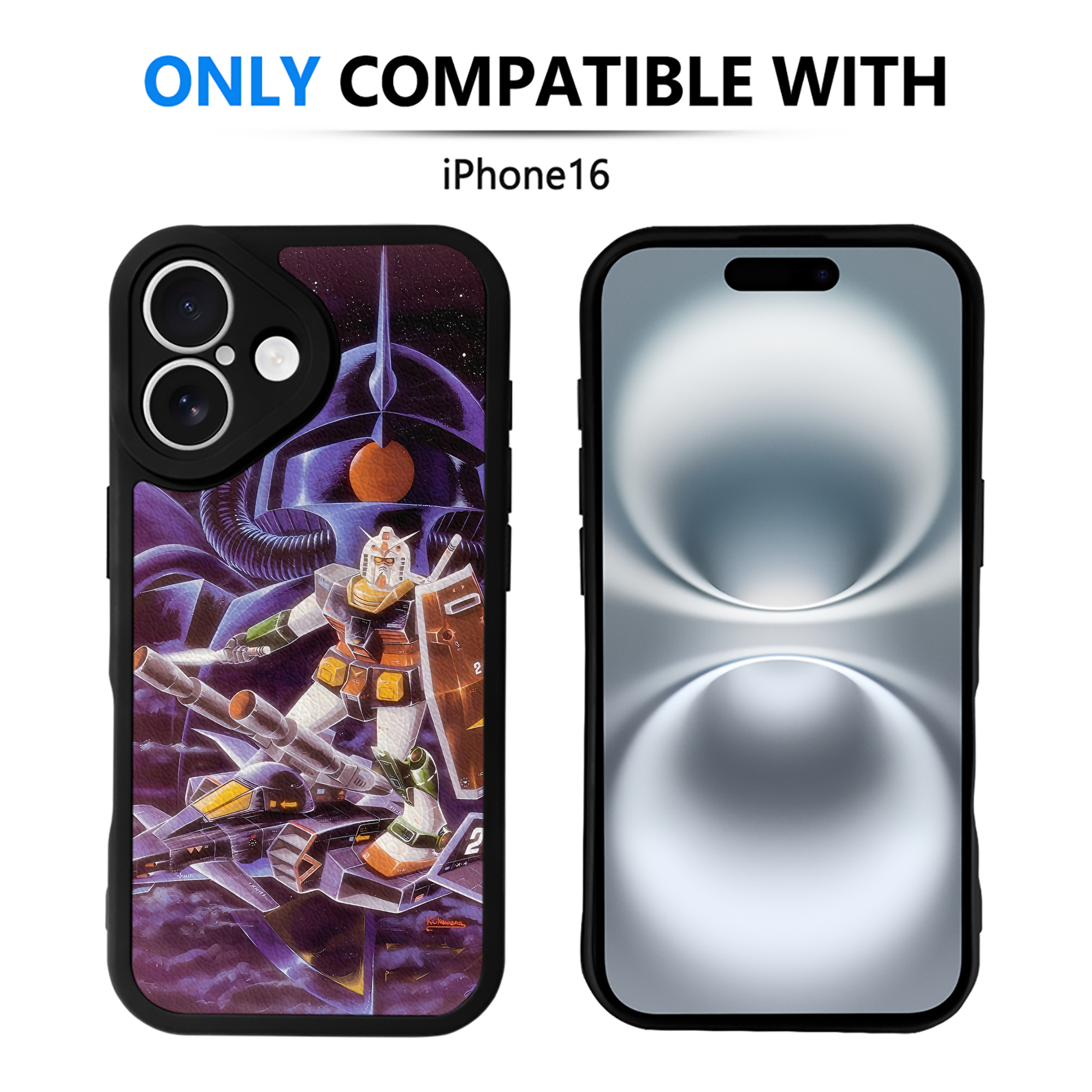 （画像用） 機動戦士ガンダム Mobile Suit Gundam 【iPhone 16シリーズ対応】シリコンスマホケース（レザー調） 材質：シリコン